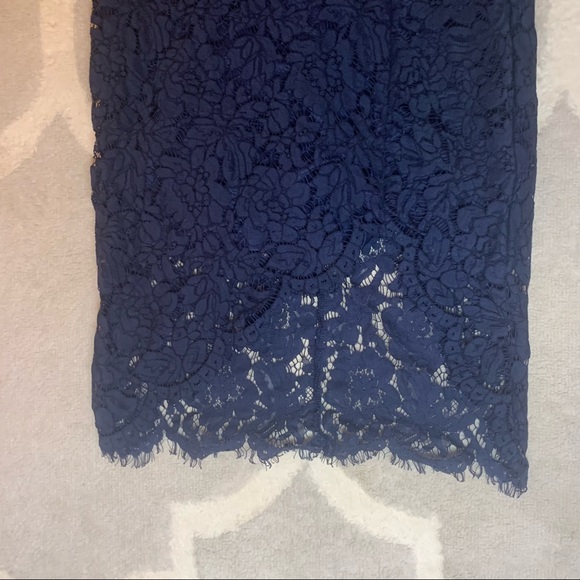 Flirting with Desire Navy Blue Lace Bodycon Dress SIZE SMALL - Picture 6 of 10